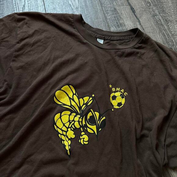Vintage Y2K Faded Bee Hornets Soccer American Apparel Shirt - Picture 1 of 7